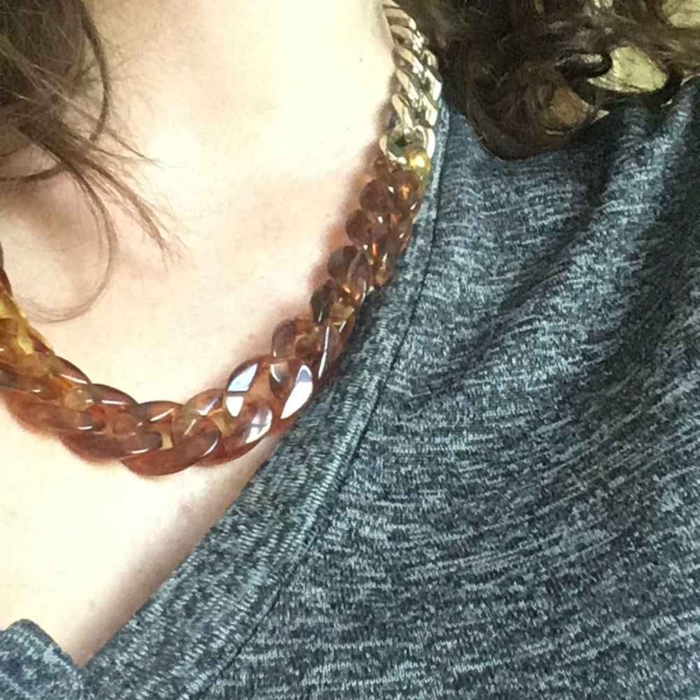 Forever21 Gold and Tortoiseshell Necklace